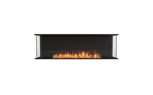 Ecosmart Fire Flex 68BY Bay Fireplace Insert - Black Finish / Stainless Steel Burner - ESF.FX.68BY